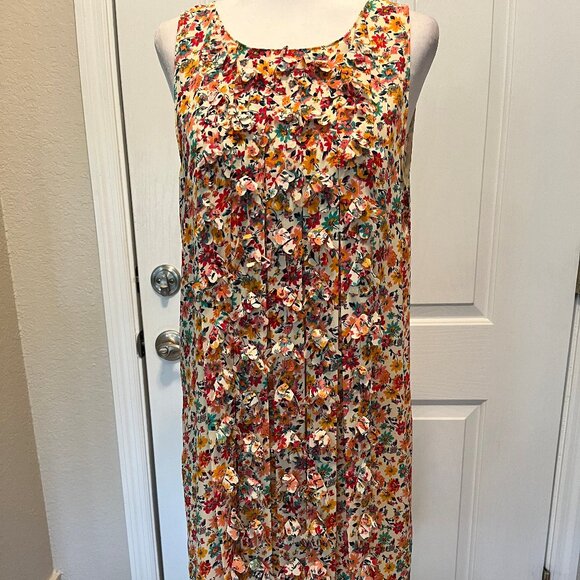 S+B Dresses & Skirts - S+B two layer multi color sleeveless floral print dress, size 6
